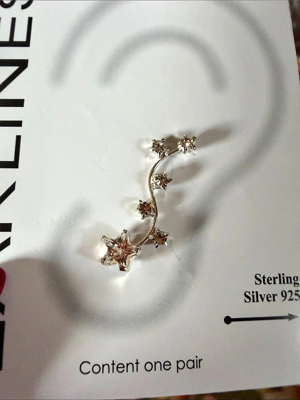 Earlines Sterling Silver Floral Earrings NWT